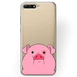 Etui na Huawei Y6 2018 - Słodka różowa świnka