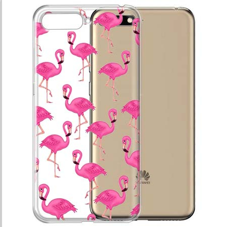 Etui na Huawei Y6 2018 - Różowe flamingi