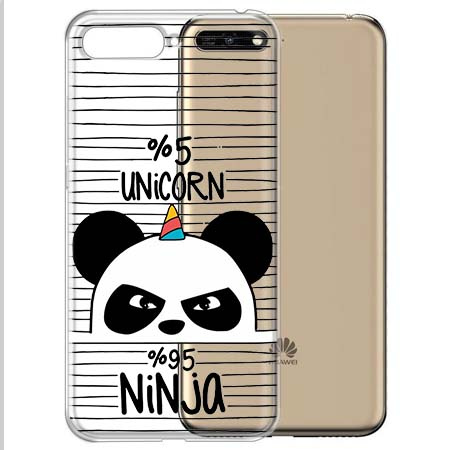 Etui na Huawei Y6 2018 - Ninja Unicorn - Jednorożec.