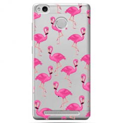 Etui na Xiaomi Redmi 3 Pro - Różowe flamingi.