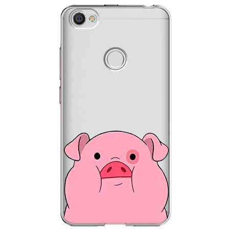 Etui na Xiaomi Note 5A Prime - Słodka różowa świnka.