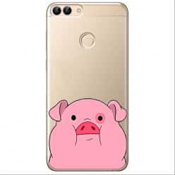Etui na Huawei P Smart - Słodka różowa świnka.