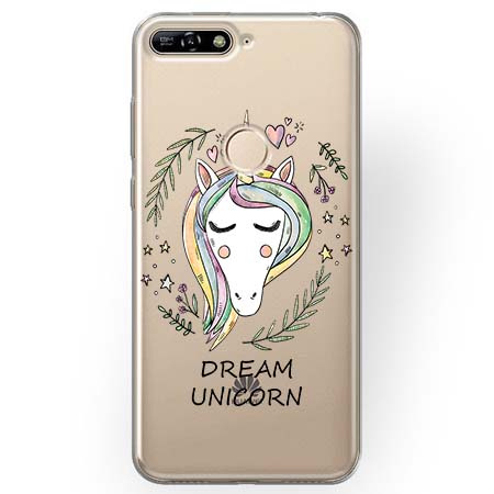 Etui na Huawei Y7 Prime 2018 - Dream unicorn - Jednorożec.