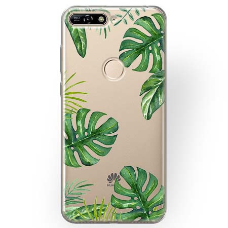 Etui na Huawei Y7 Prime 2018 - Egzotyczna roślina Monstera.