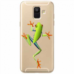 Etui na Samsung Galaxy A6 2018 - Zielona żabka.