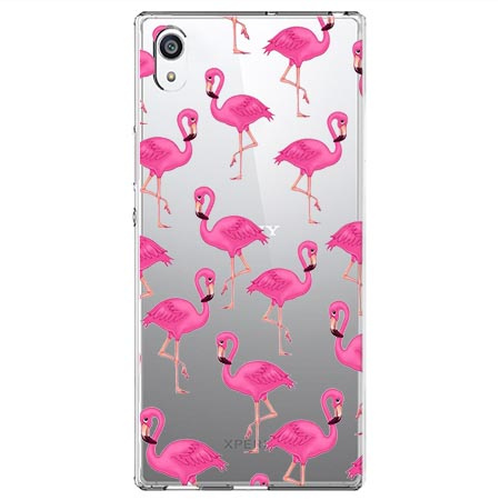 Etui na Sony Xperia L1 - Różowe flamingi.