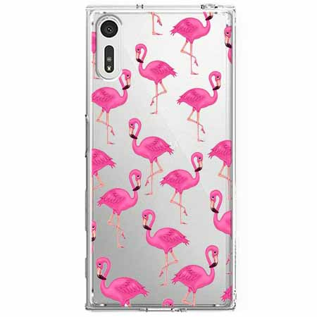 Etui na Sony Xperia XZ - Różowe flamingi.