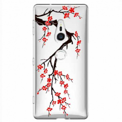 Etui na Sony Xperia XZ2 - Krzew kwitnącej wiśni.