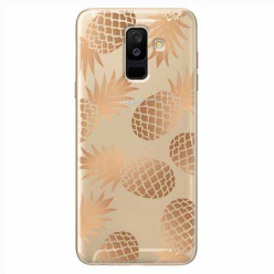 Etui na Samsung Galaxy A6 Plus 2018 - Złote ananasy.