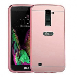 Mirror bumper case na LG K10 2016 - Różowy