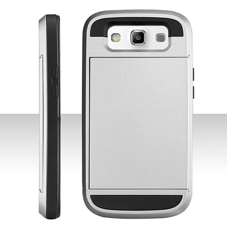 Etui na Samsung Galaxy S3 - Pancerne - Srebrny.