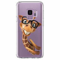 Etui na Samsung Galaxy S9 - Wesoła żyrafa w okularach.