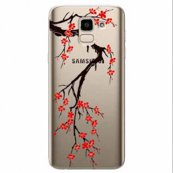 Etui na Samsung Galaxy J6 2018 - Krzew kwitnącej wiśni.