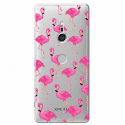 Etui na Sony Xperia XZ3 - Różowe flamingi.