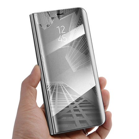 Etui na Samsung Galaxy S10e - Flip Clear View z klapką - Srebrny.