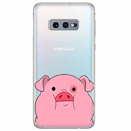 Etui na Samsung Galaxy S10e - Słodka różowa świnka.