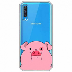 Etui na Samsung Galaxy A50 - Słodka różowa świnka.