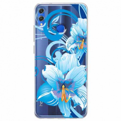 Etui na Huawei Honor 8X - Niebieski kwiat północy.