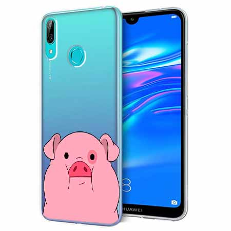 Etui na Huawei P Smart 2019 - Słodka różowa świnka.