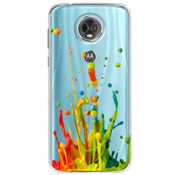 Etui na Motorola E5 Plus - Kolorowy splash.