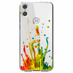 Etui na Motorola One - Kolorowy splash.