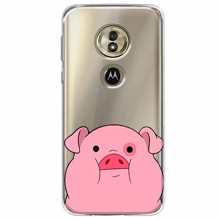 Etui na Motorola G6 Play - Słodka różowa świnka.