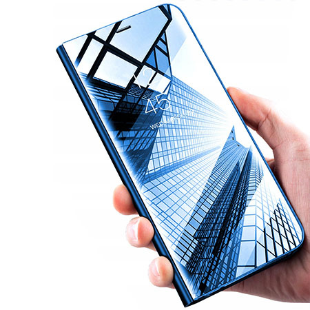 Etui na Galaxy S8 Plus Clear View z klapką - Niebieskie