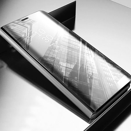 Etui na Galaxy S8 Plus Clear View z klapką - Srebrny