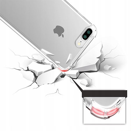 iPhone 7 plus Air-Shock Corner przezroczyste etui silikonowe.