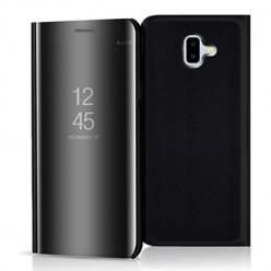 Etui na Samsung Galaxy J6 Plus - Flip Clear View z klapką - Czarny.