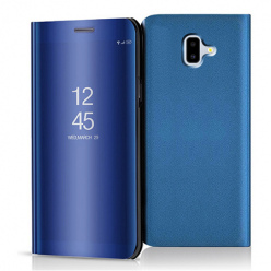 Etui na Samsung Galaxy J6 Plus - Flip Clear View z klapką - Niebieski.