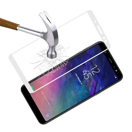 Samsung Galaxy A6 Plus 2018 hartowane szkło 5D Full Glue - Biały.