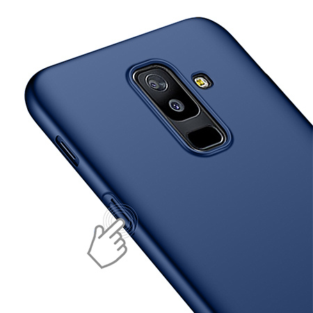 Etui na telefon Galaxy A6 Plus 2018 - Slim MattE - Granatowy.