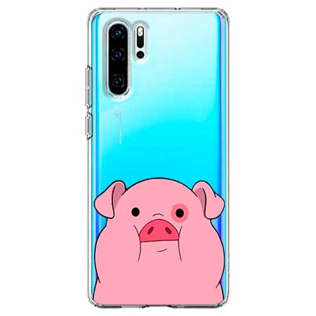 Etui na telefon Huawei P30 Pro - Słodka różowa świnka.