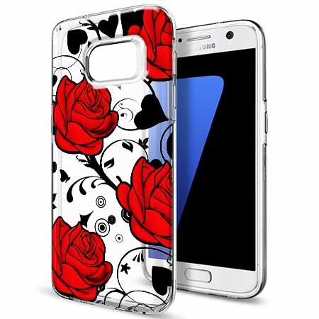 Etui na Galaxy S7 - Czerwone róże.