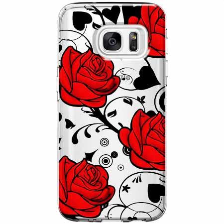 Etui na Galaxy S7 Edge - Czerwone róże.