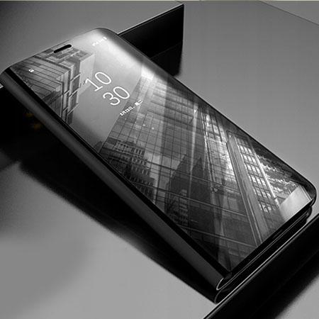 Etui na Huawei Nova 5T - Flip Clear View z klapką - Czarny