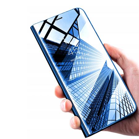Etui na Samsung Galaxy A51 - Flip Clear View z klapką - Niebieski.
